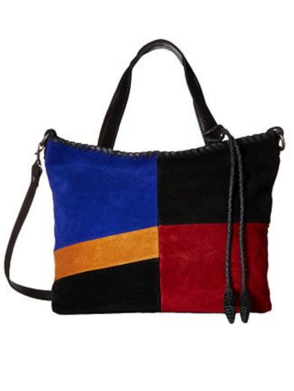 Patricia Nash Colorblock Suede Shoulder / Tote / Bag. EUC - Picture 2 of 11
